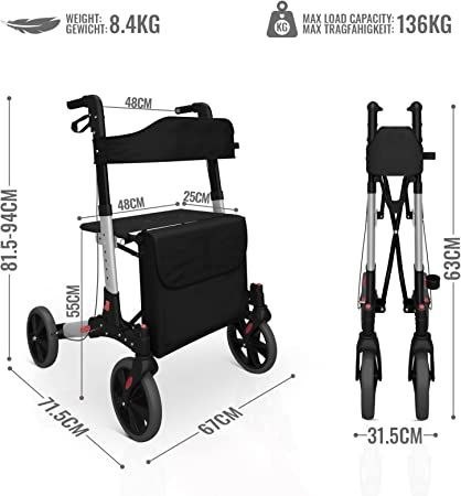 JAGO Chodzik dla seniorów 67 x 71,5 x 81,5 cm